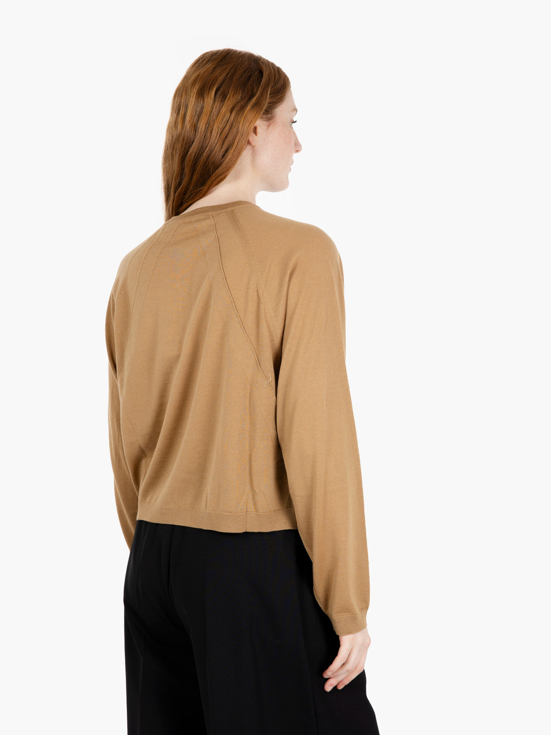 Beatrice Almond Wool Cardigan