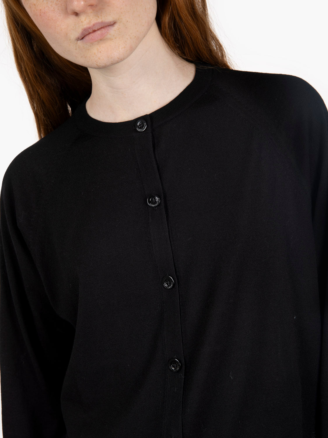 Beatrice black wool cardigan