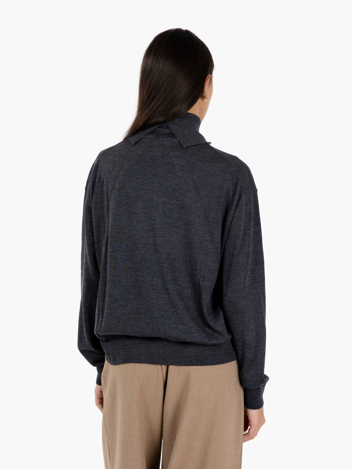 Mirella merino turtleneck in anthracite
