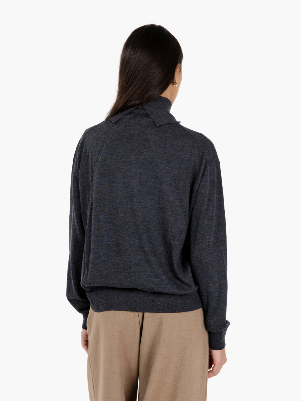 Mirella merino turtleneck in anthracite