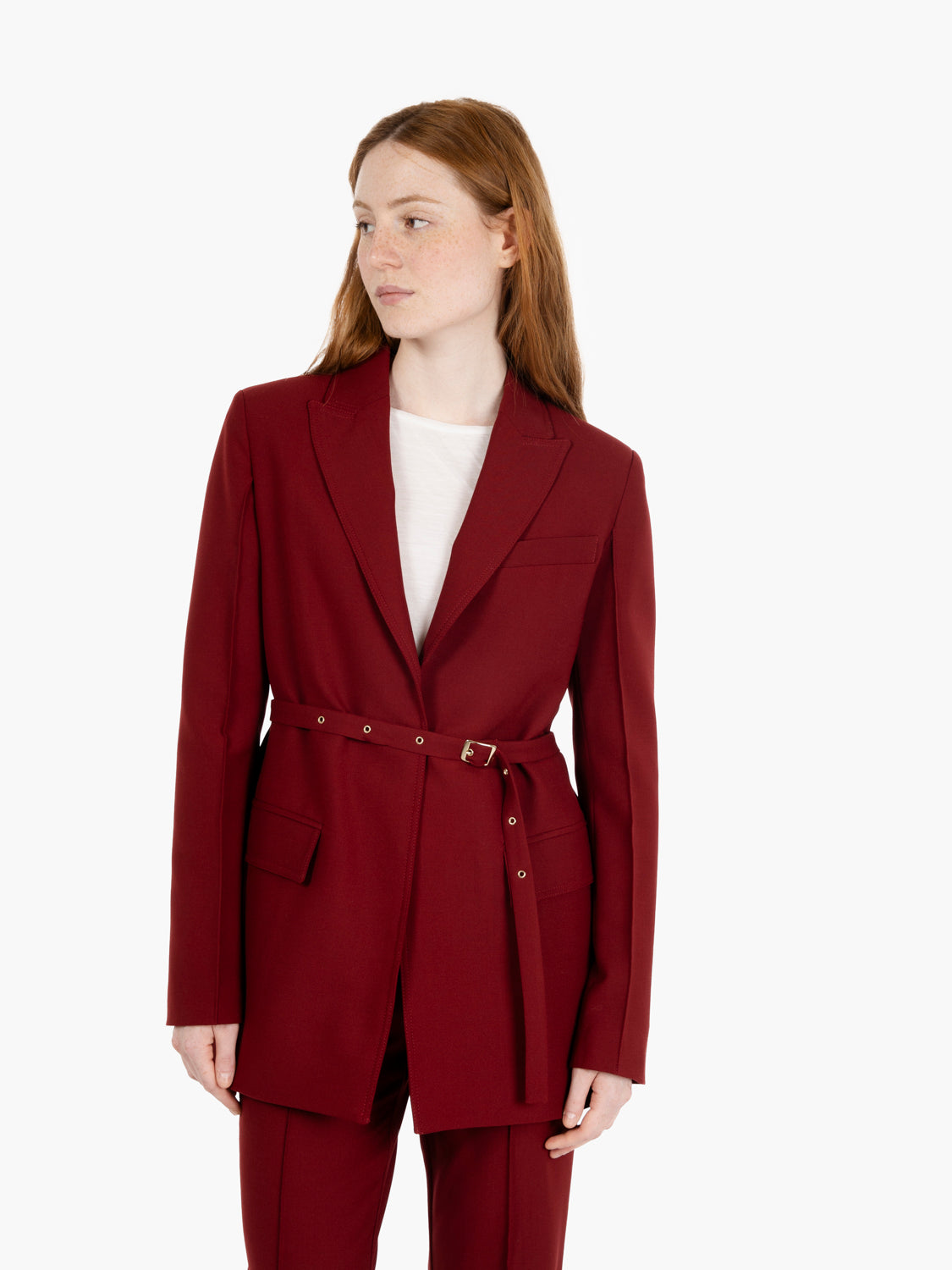 Jacket with sash Gianna cherry