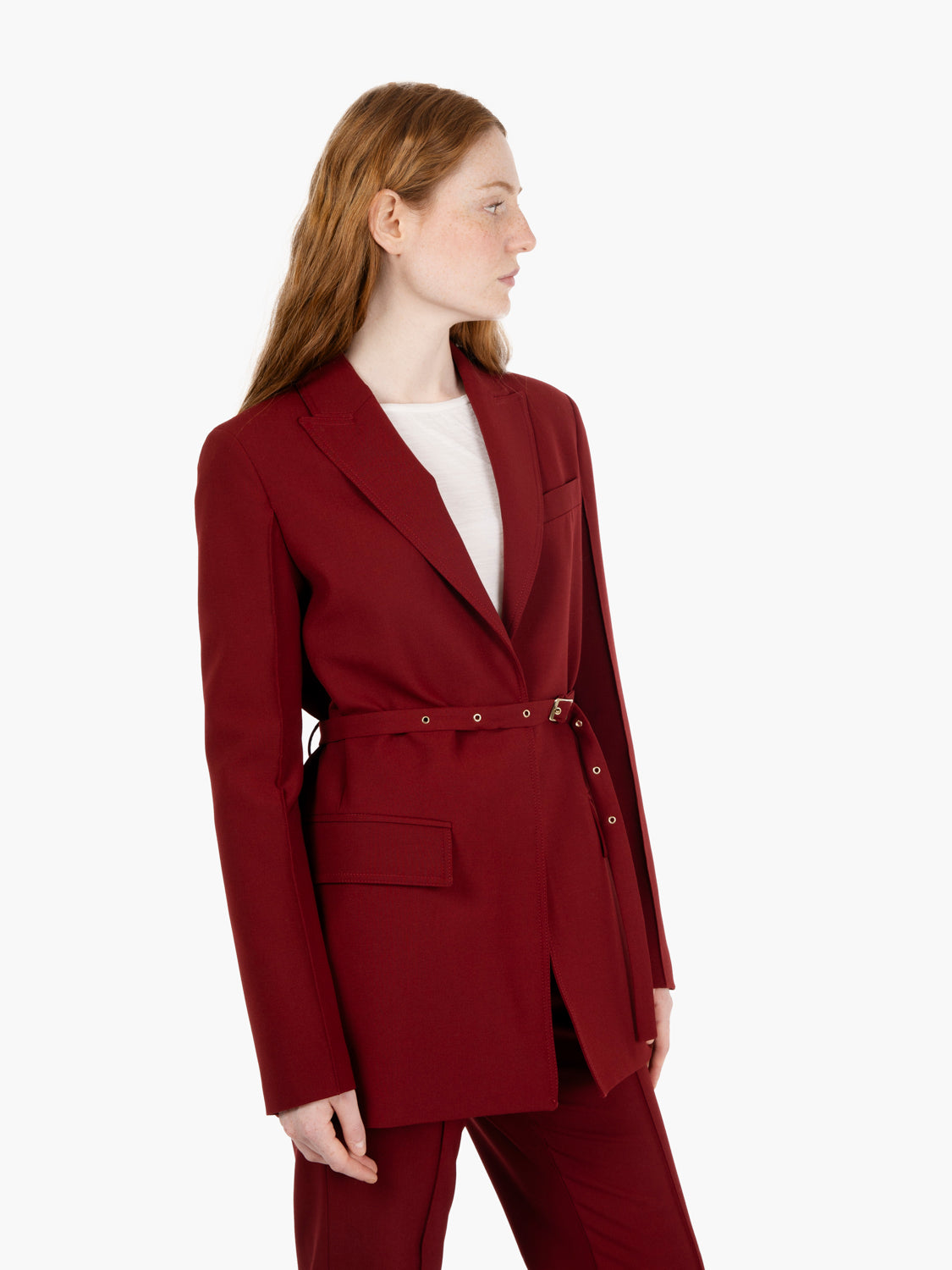 Jacket with sash Gianna cherry