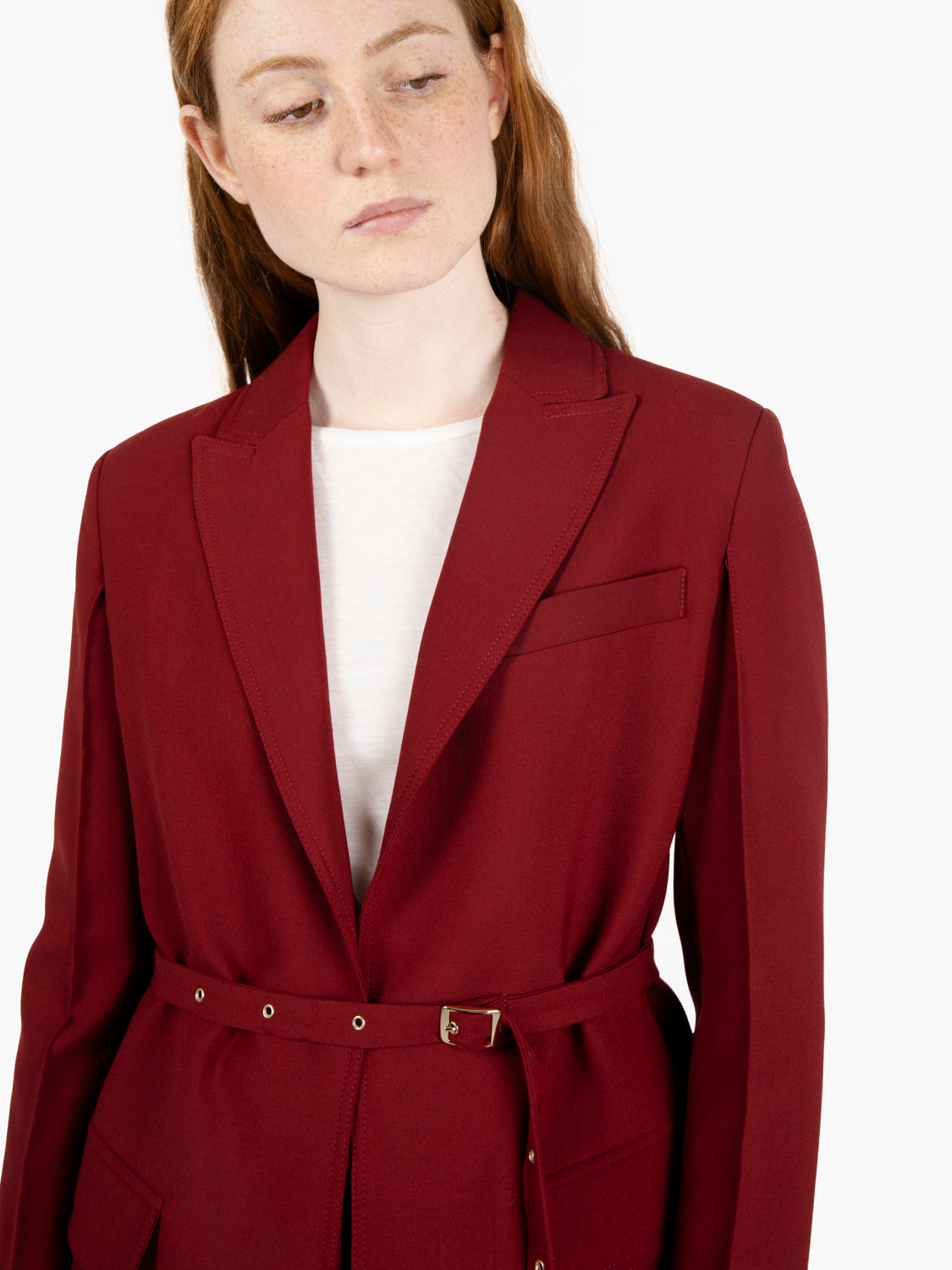 Jacket with sash Gianna cherry