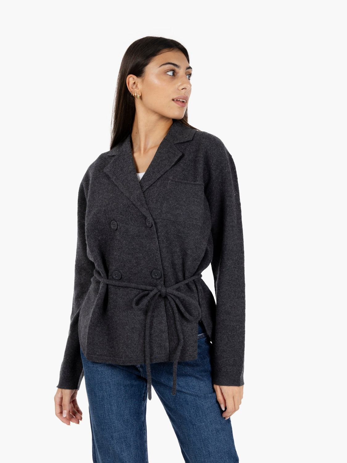 Graciana anthracite knitted jacket