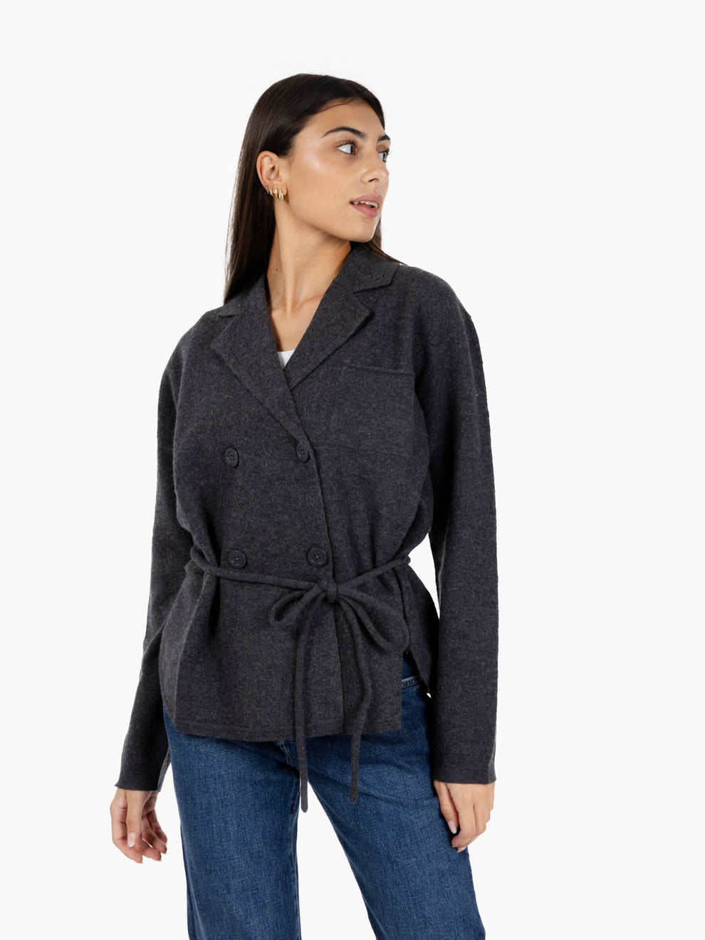 Graciana anthracite knitted jacket