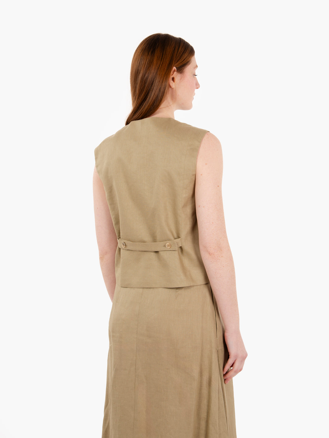 Gilet taglio dritto Josefina betulla