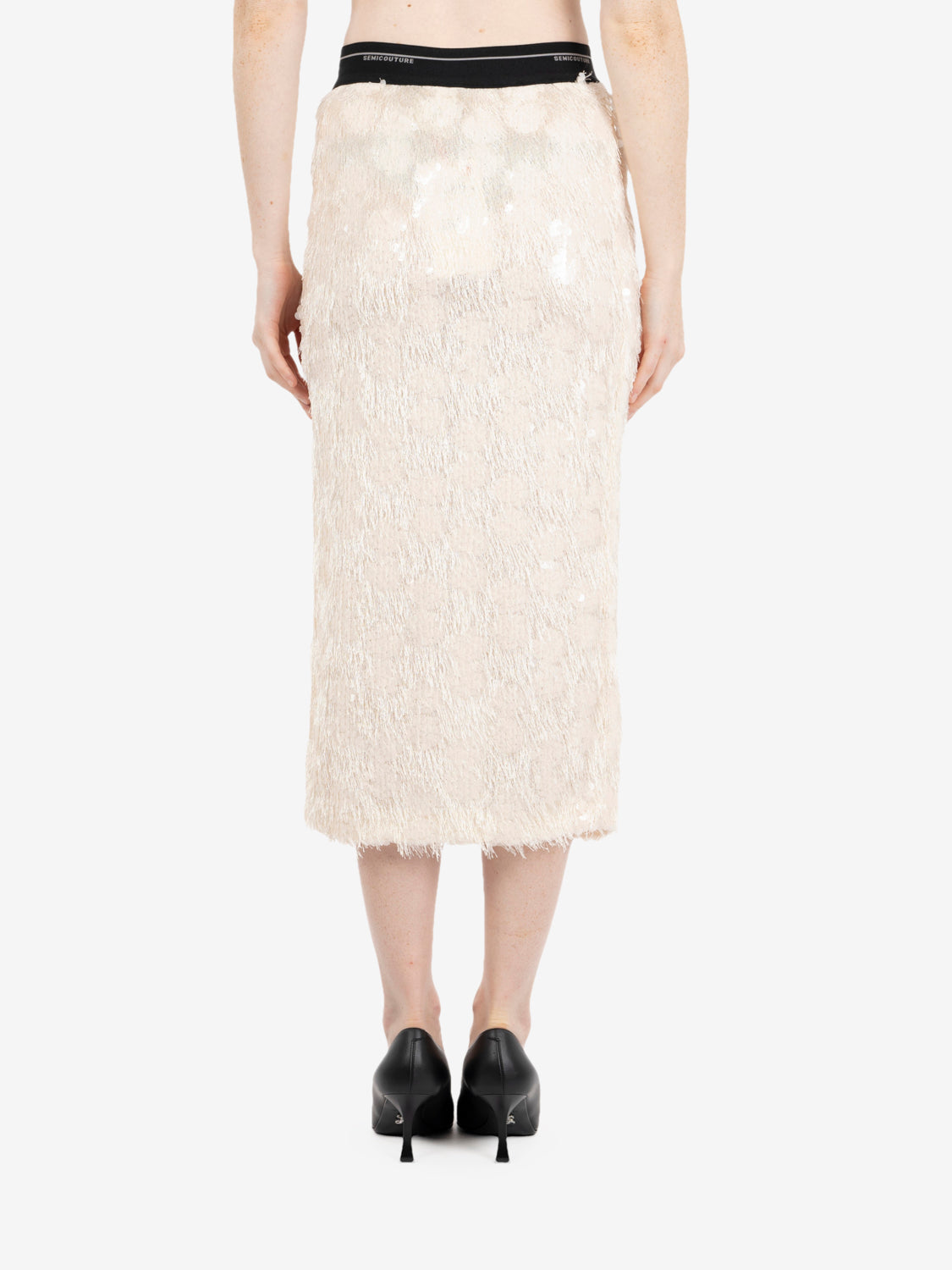 Bindy sequin midi skirt butter