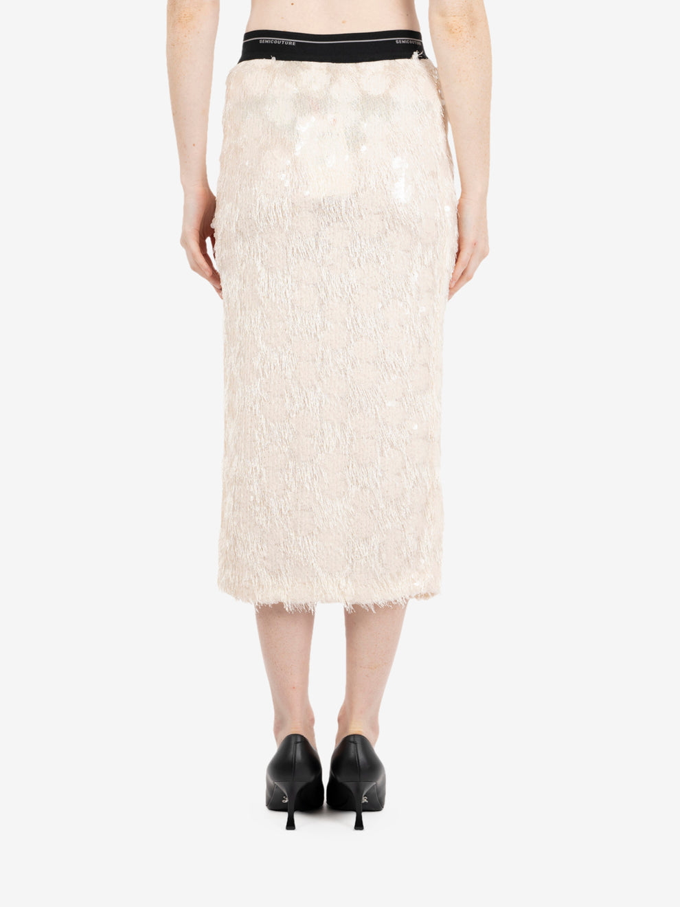 Bindy sequin midi skirt butter