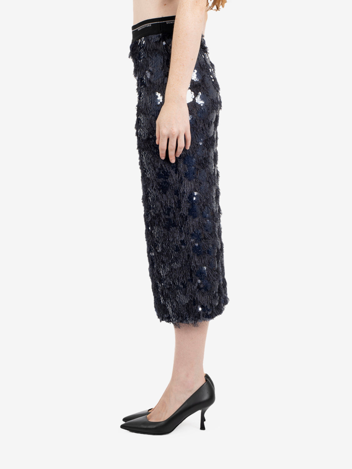 BINFY NAVY SEQUIN MIDI SKIRT S6WQ05_N12-1