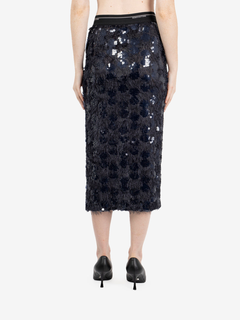 BINFY NAVY SEQUIN MIDI SKIRT S6WQ05_N12-1