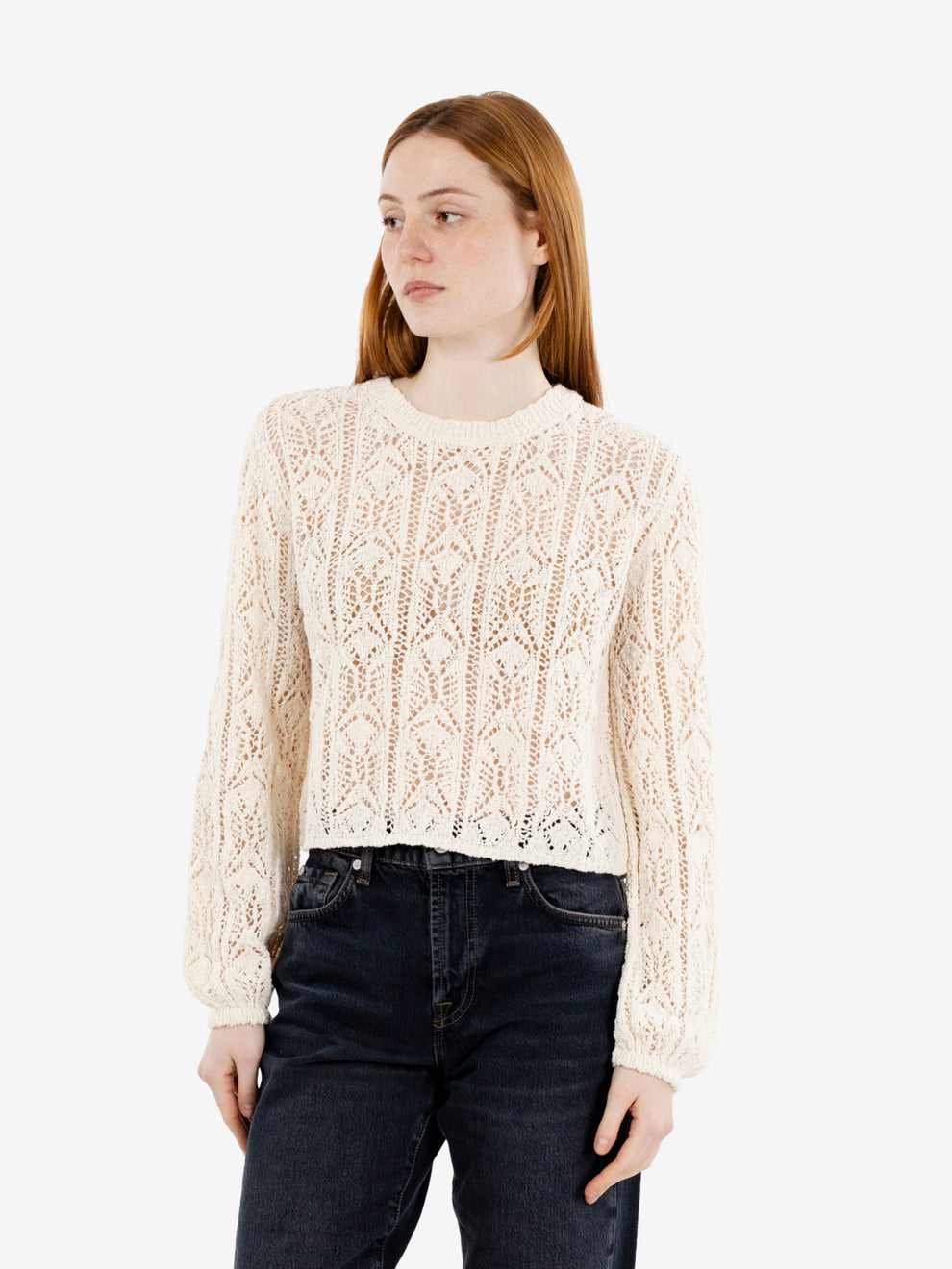 Maglia Adriana cropped bianco