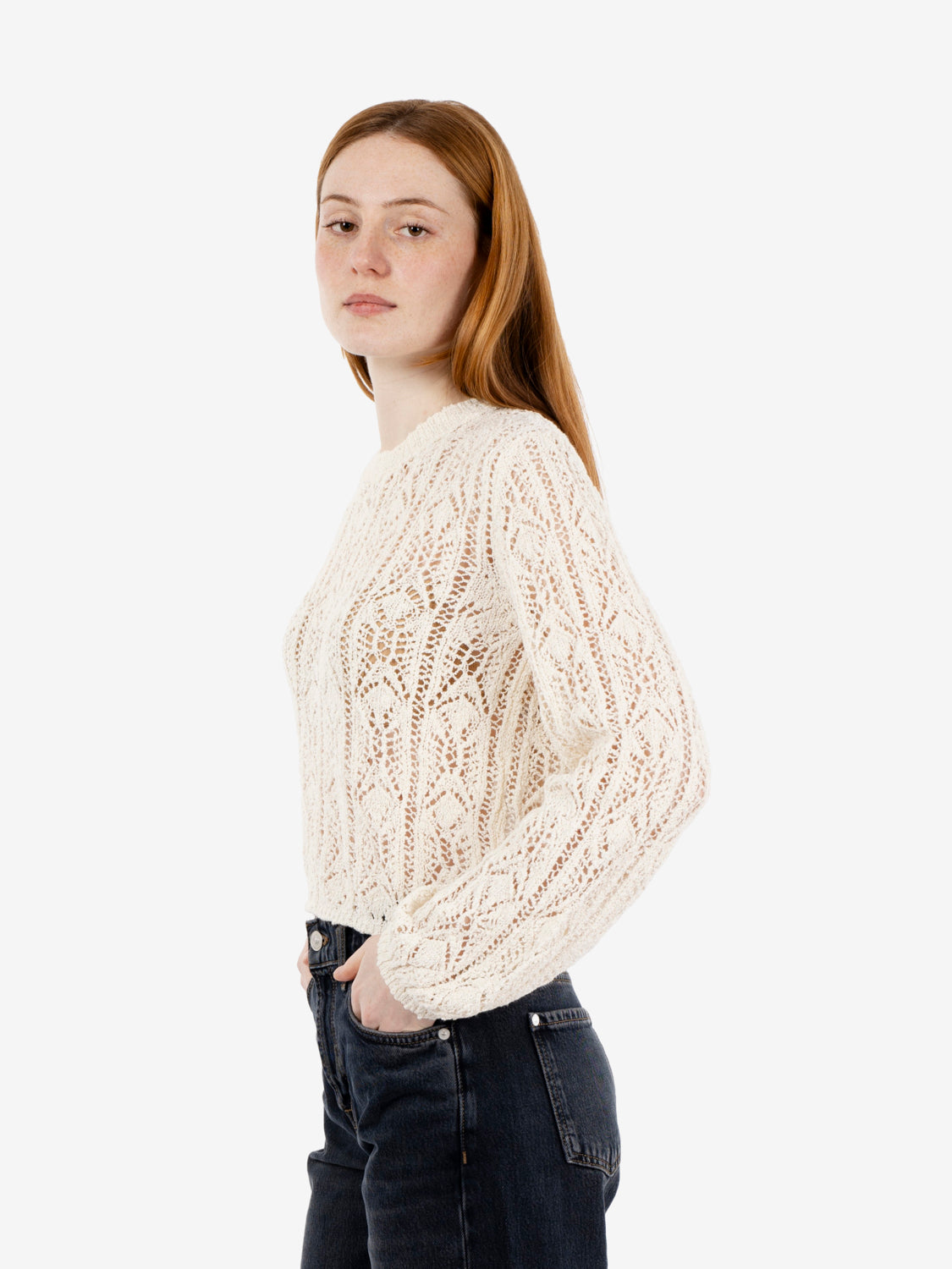 Maglia Adriana cropped bianco