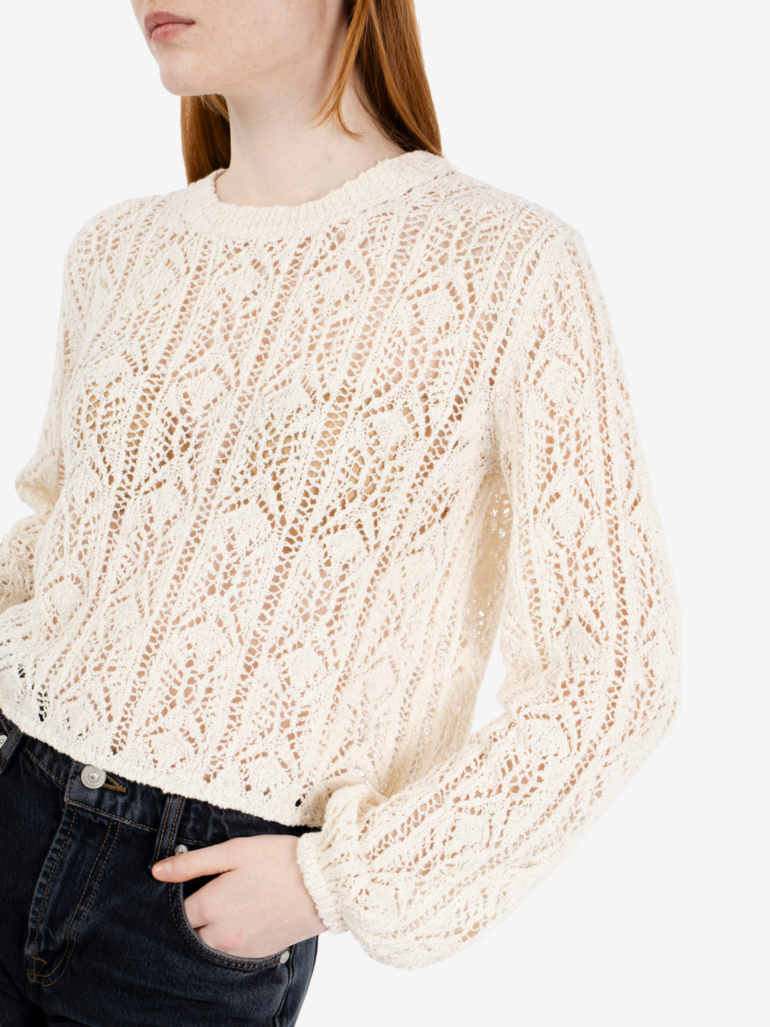 Maglia Adriana cropped bianco