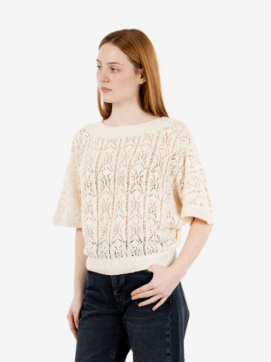 Maglia Alejandra con bottoni bianco