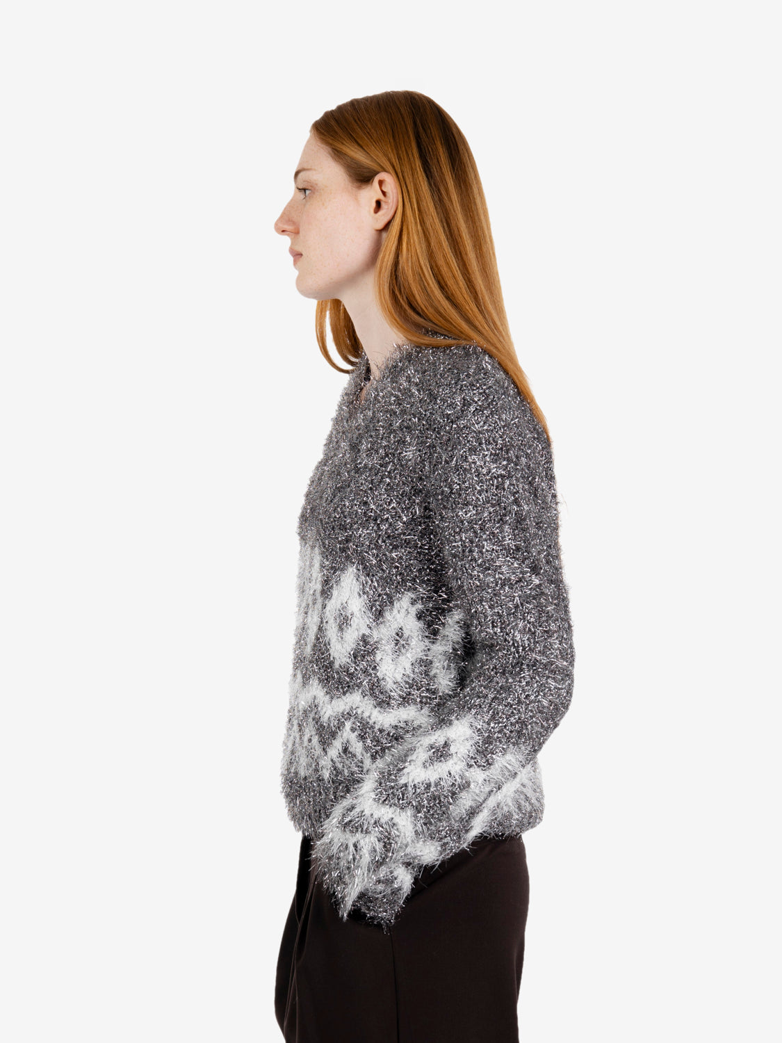 Maglione lurex Tisha grafite /bianco