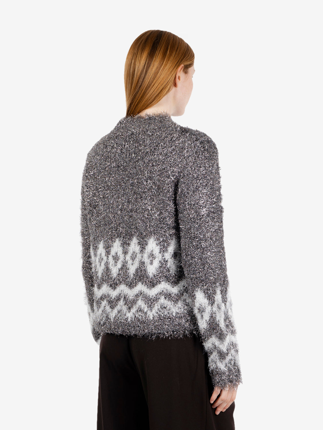 Maglione lurex Tisha grafite /bianco