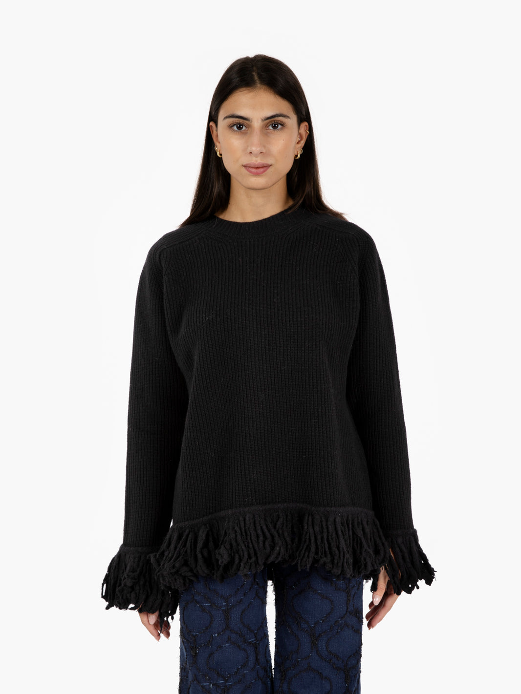 Maglione Javeria frange nero