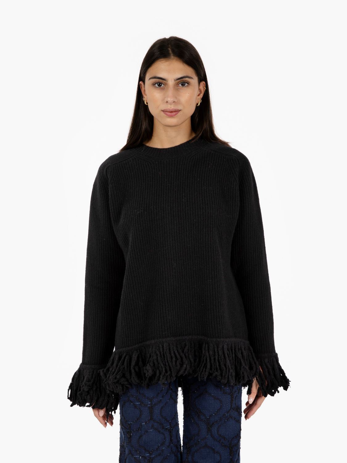 Maglione Javeria frange nero