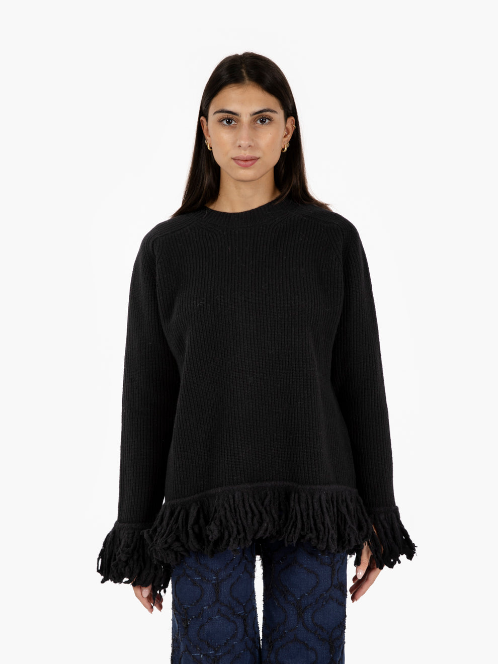 Maglione Javeria frange nero