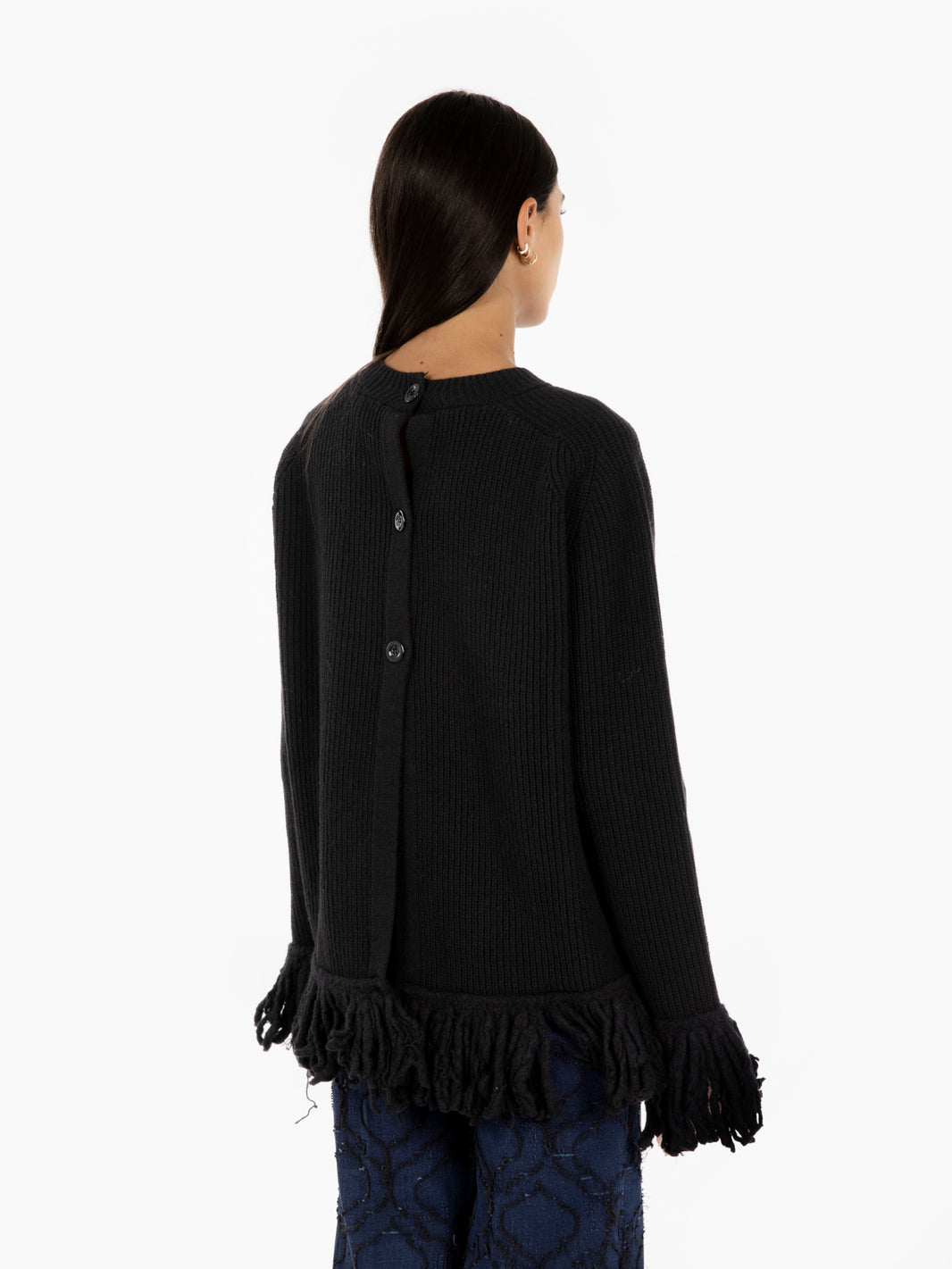 Maglione Javeria frange nero