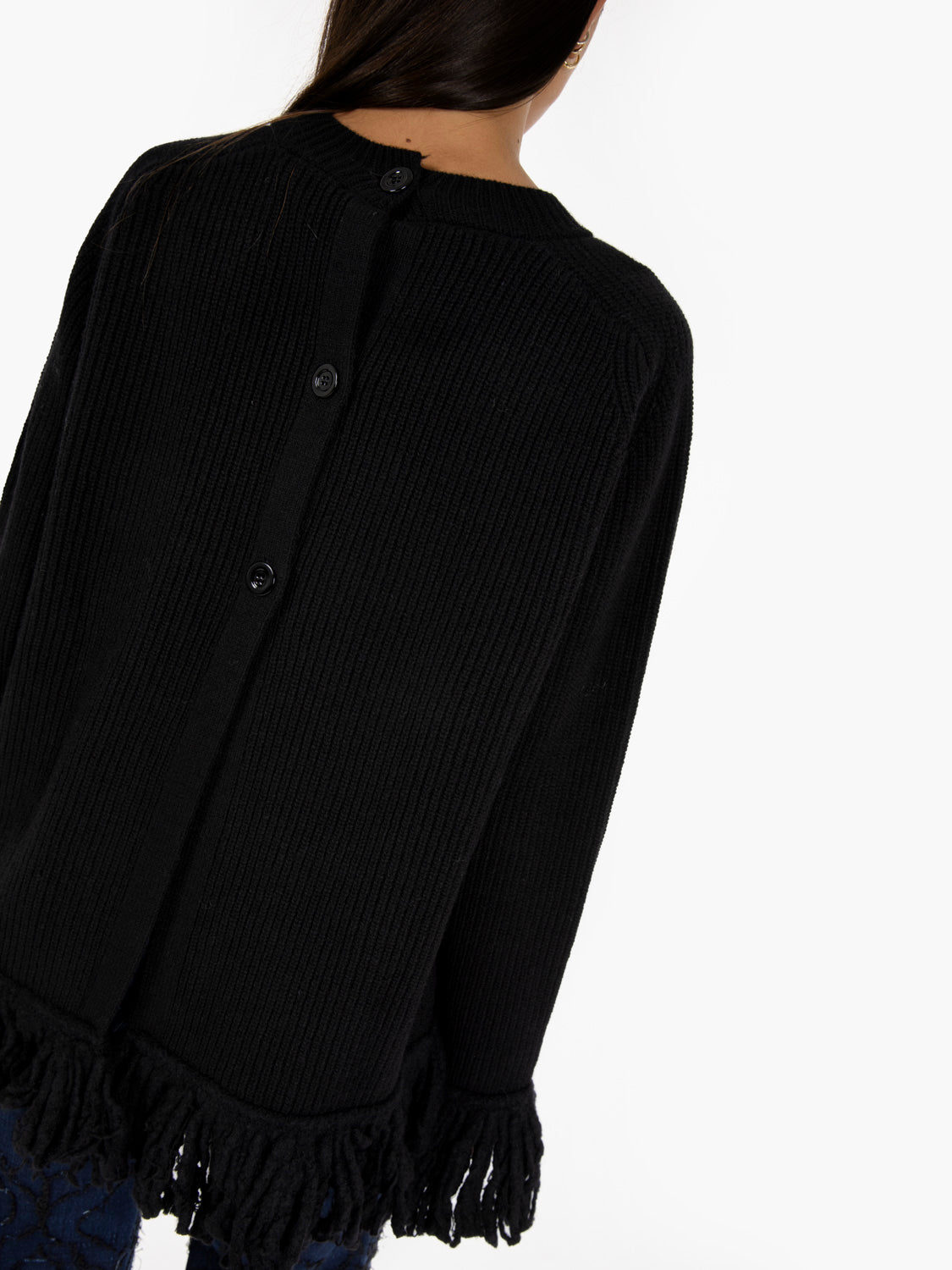 Maglione Javeria frange nero