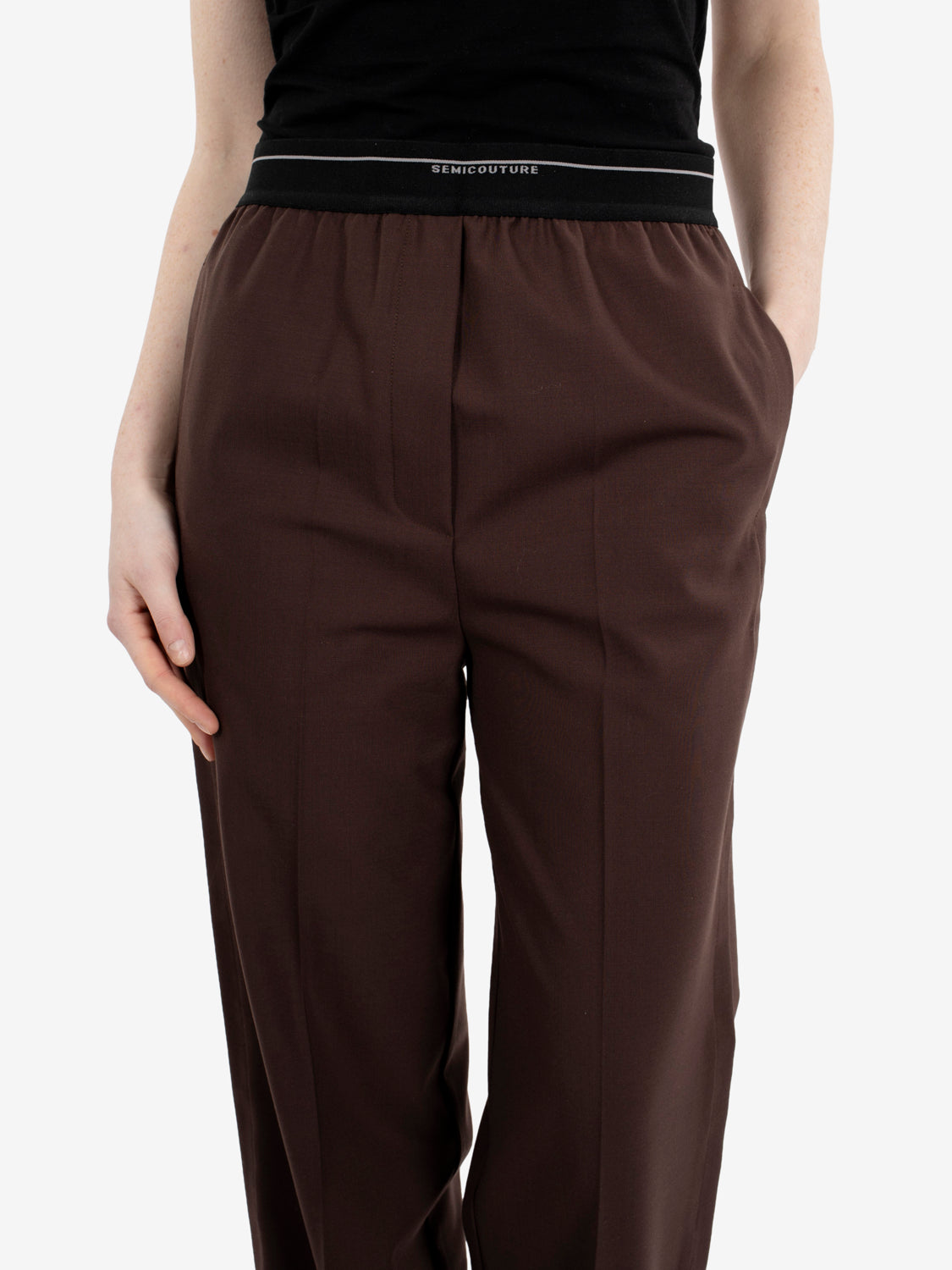 Gabriela dark cocoa trousers