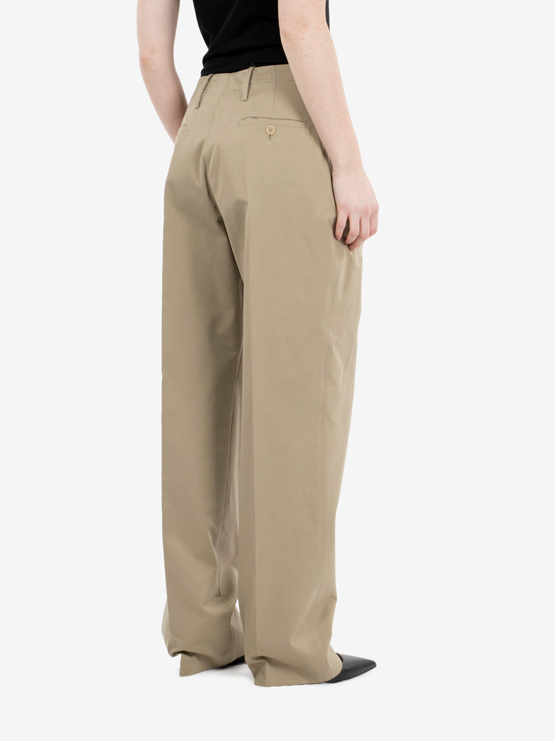 Pantalone Sofia con pinces felce