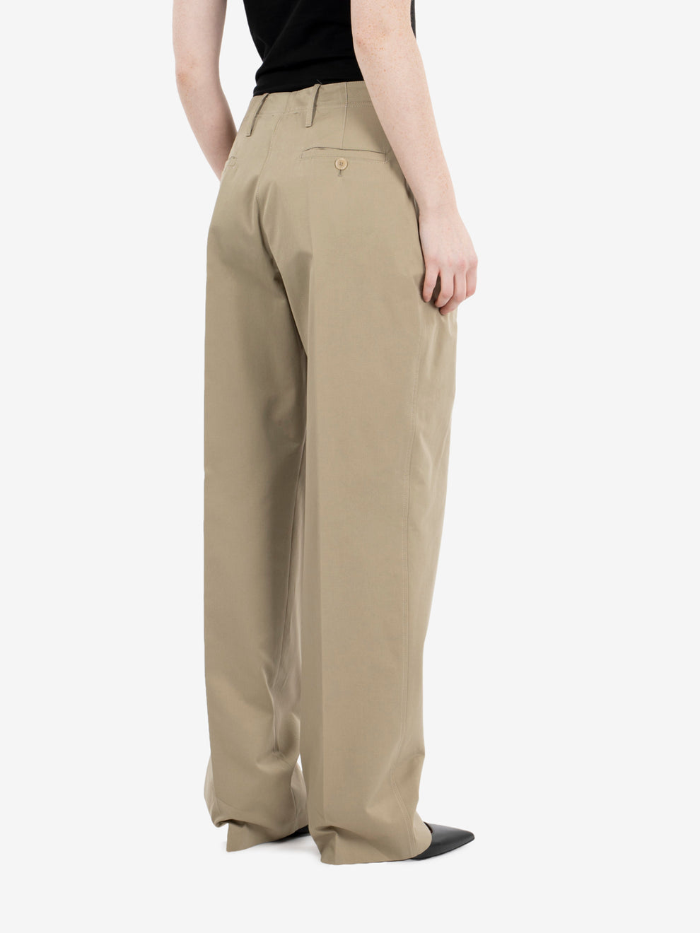 Pantalone Sofia con pinces felce