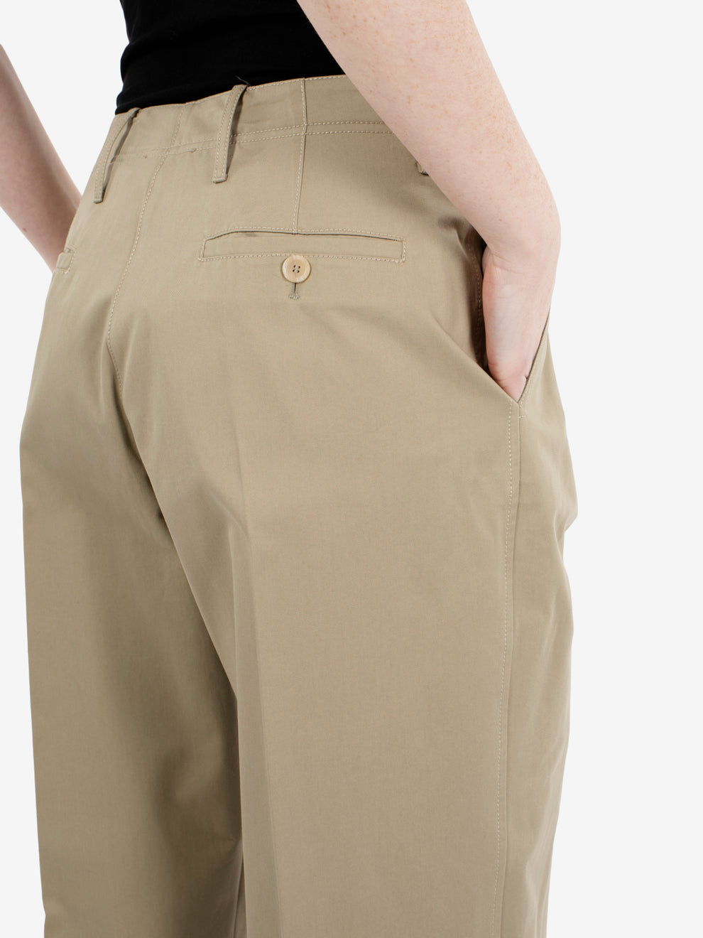 Pantalone Sofia con pinces felce