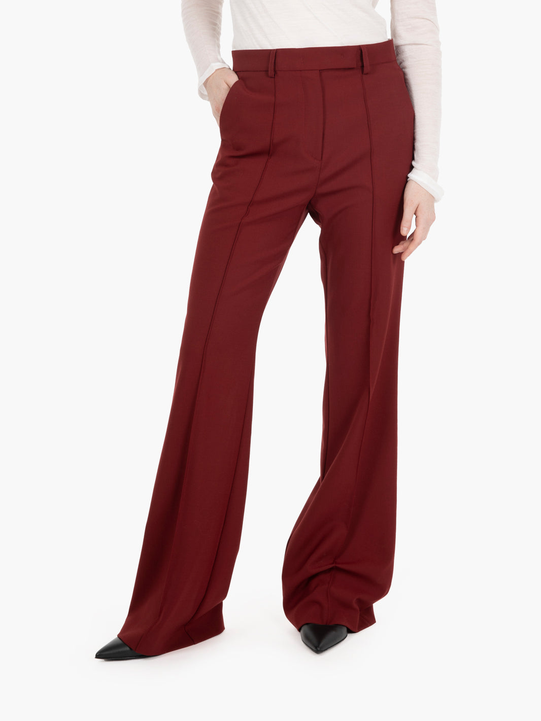 Pantaloni a zampa Sienna ciliegia