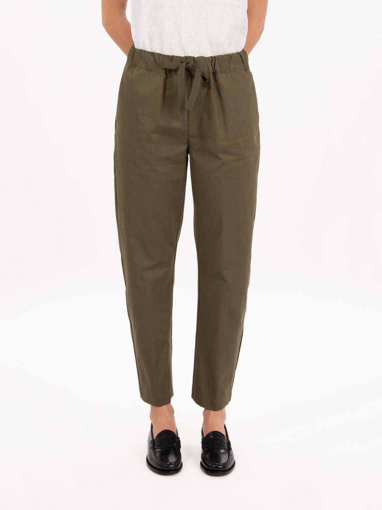 SEMICOUTURE - Pantaloni Buddy oliva