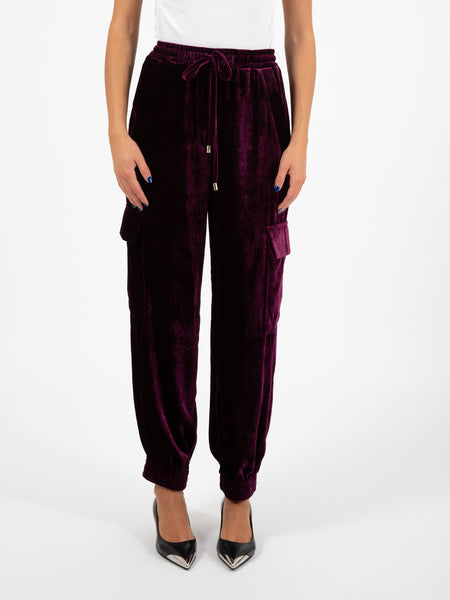 Pantaloni cargo Elisa grape