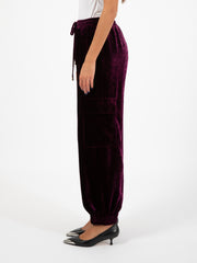 SEMICOUTURE - Pantaloni cargo Elisa grape