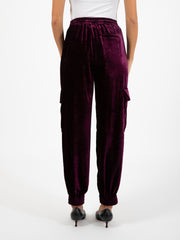 SEMICOUTURE - Pantaloni cargo Elisa grape