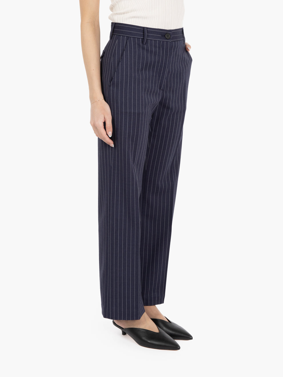 Damienn pinstripe midnight / cream trousers
