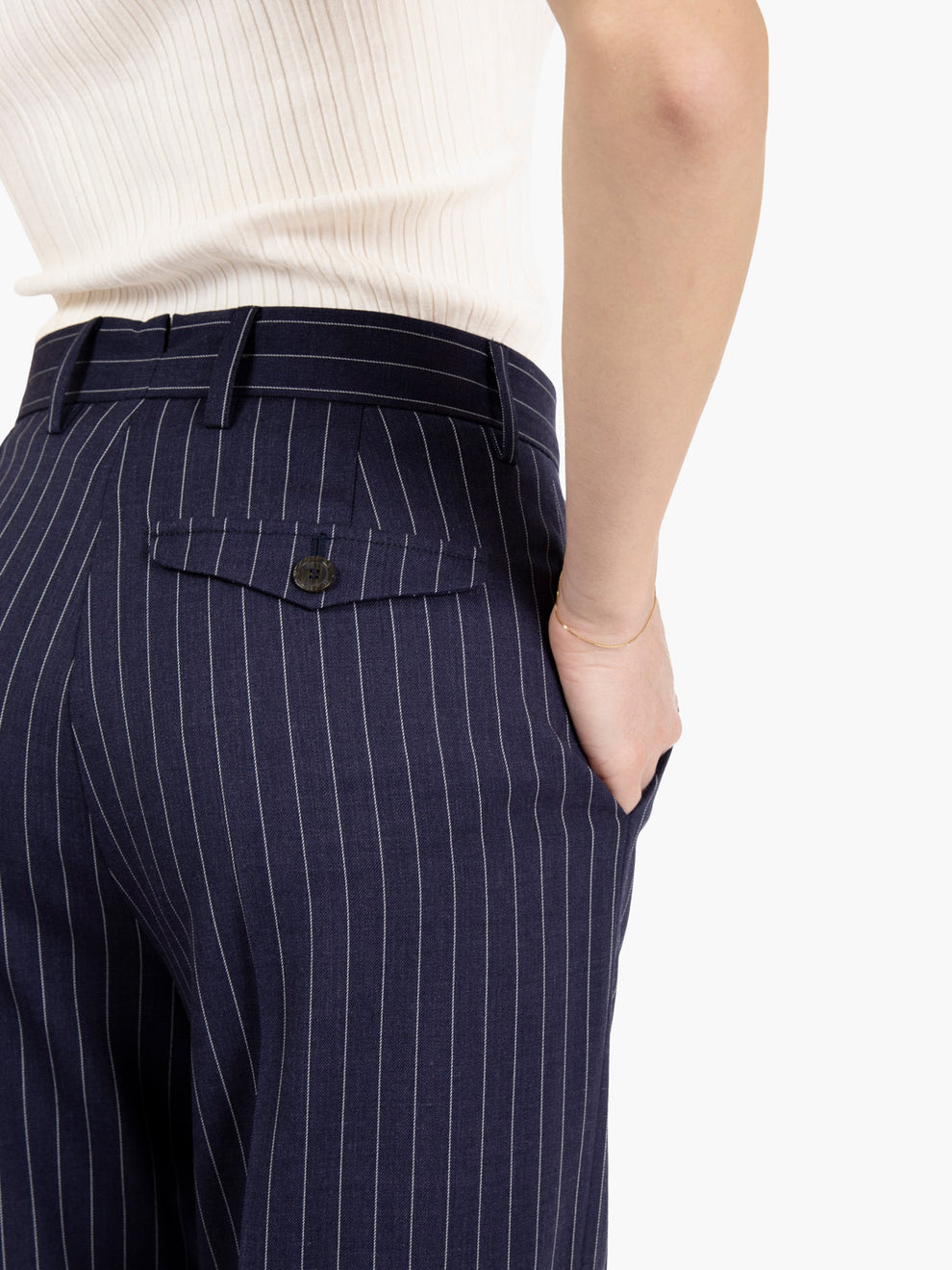 Damienn pinstripe midnight / cream trousers