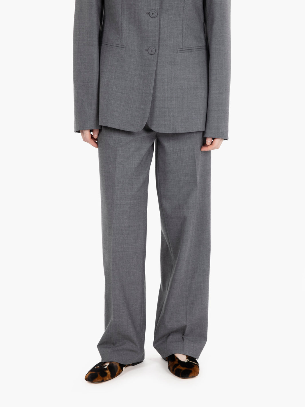 Pantaloni fresco lana shelby grigio
