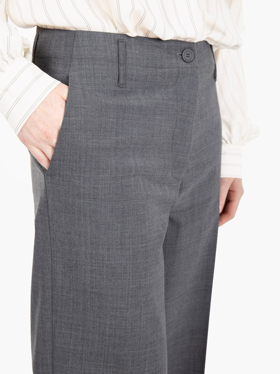 Pantaloni fresco lana shelby grigio
