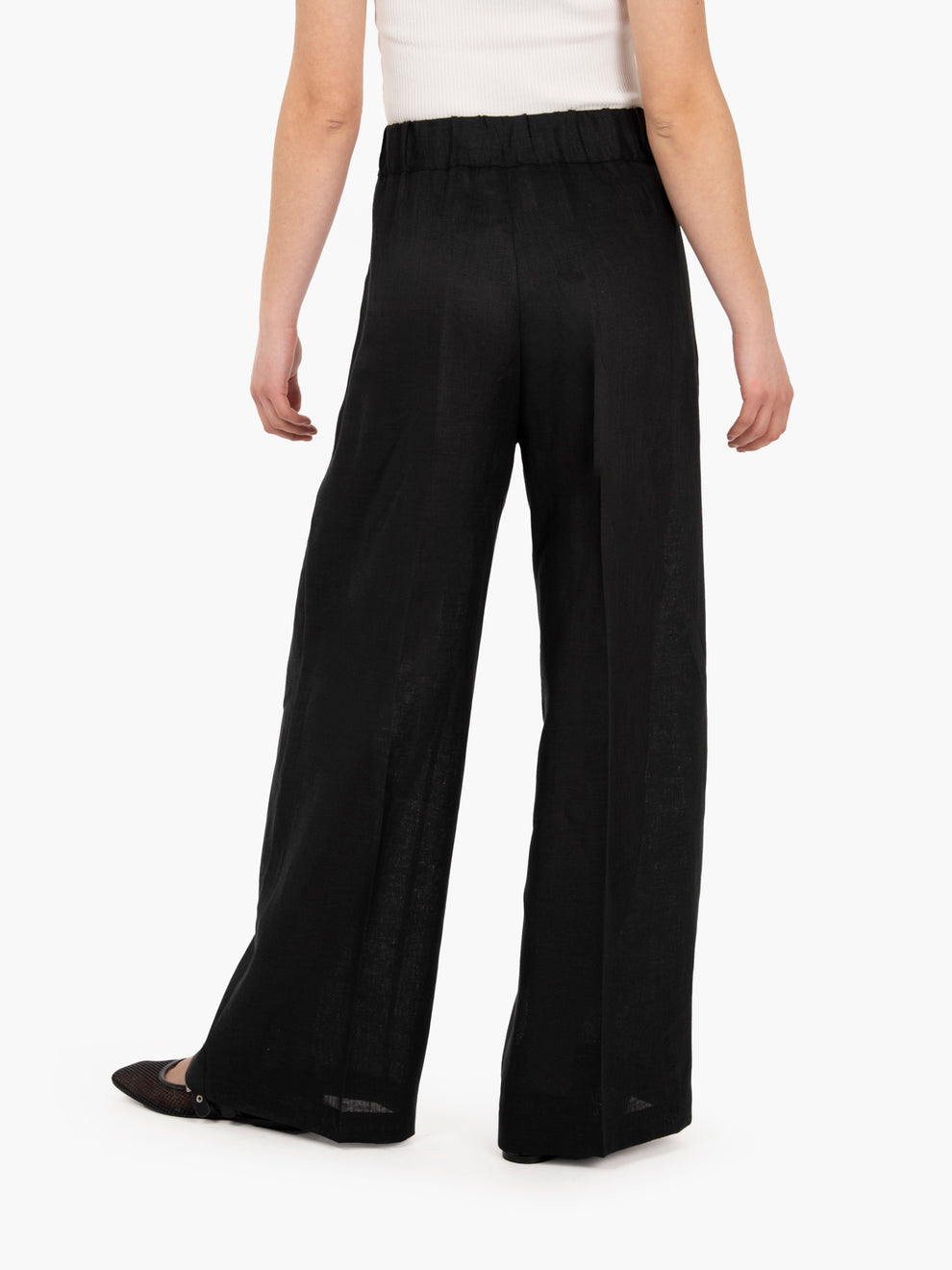 Jhonny black linen trousers