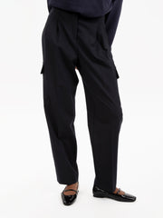 SEMICOUTURE - Pantaloni utility Giusy blu