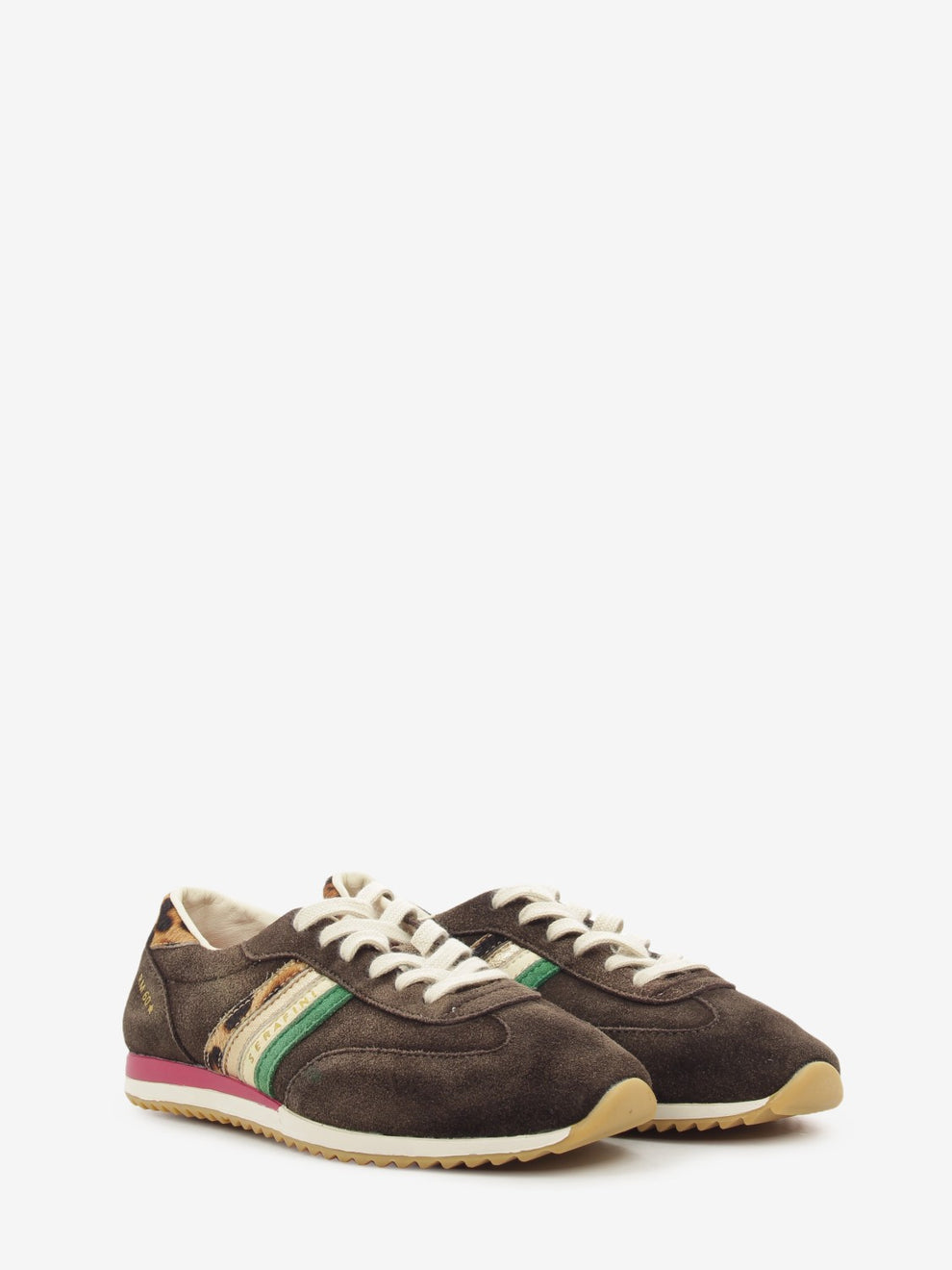 RM60 sneakers in brown suede / leopard
