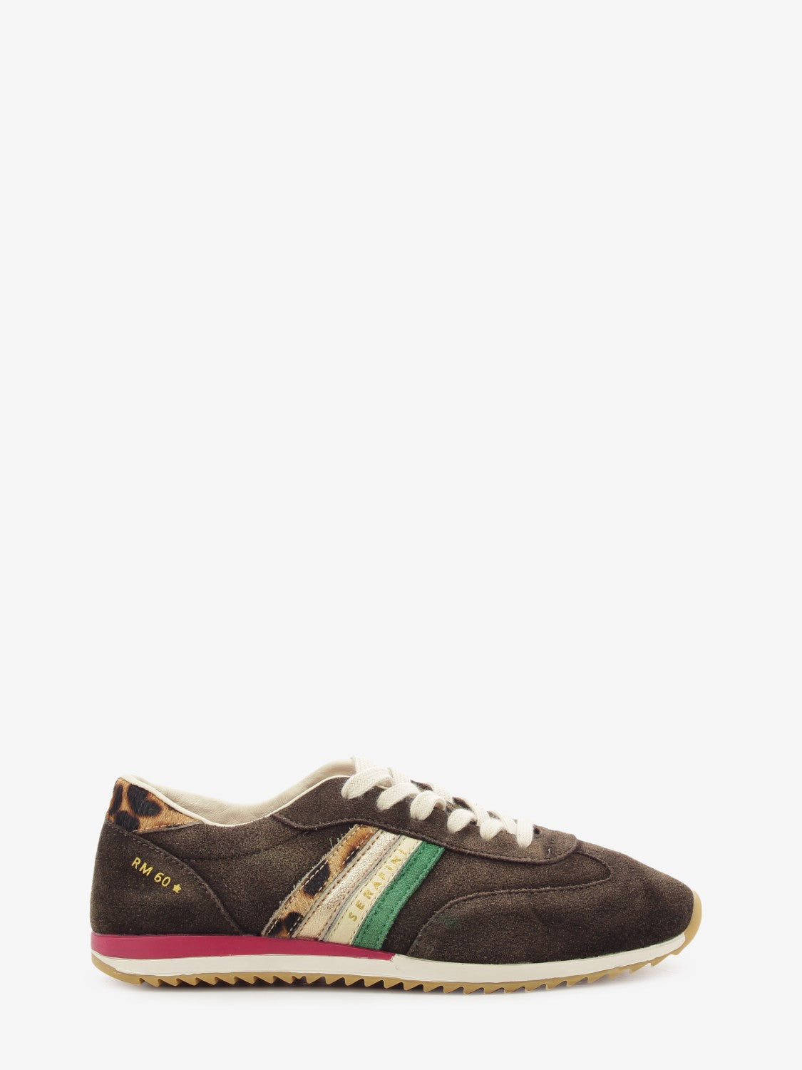 RM60 sneakers in brown suede / leopard