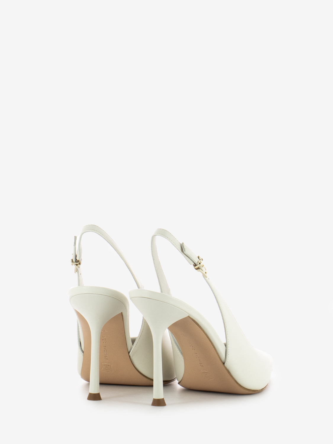 Chanel Mascia a punta con tacco bianco