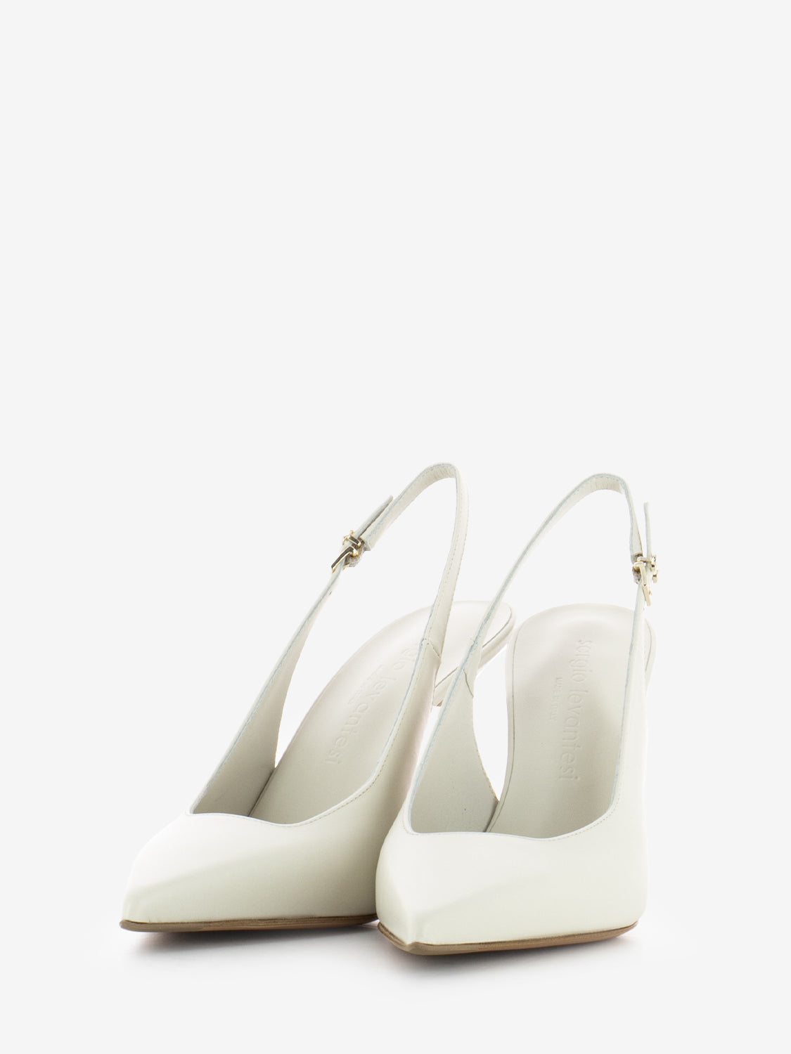 Chanel Mascia a punta con tacco bianco