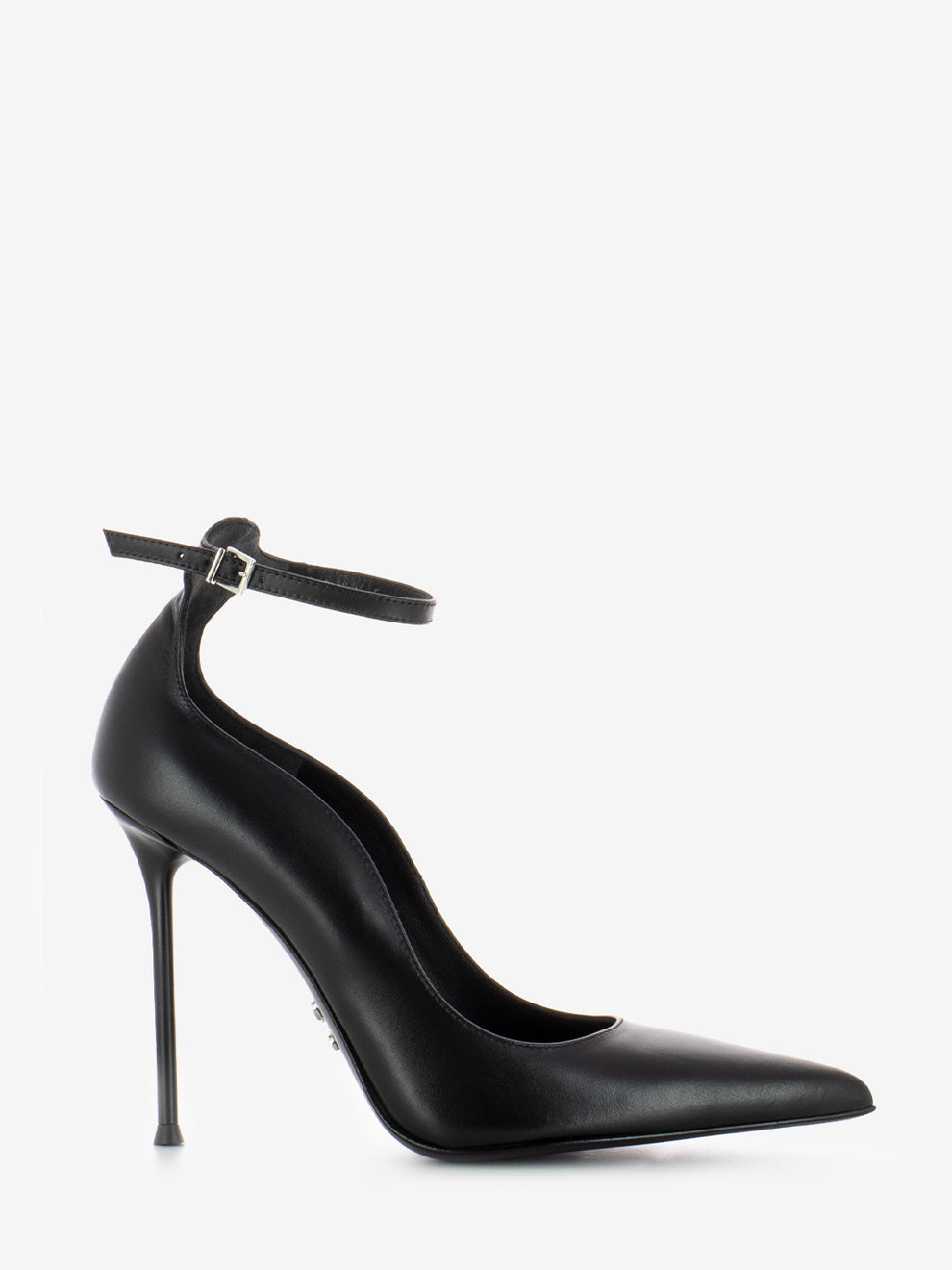 Décolleté con cinturino in pelle nere