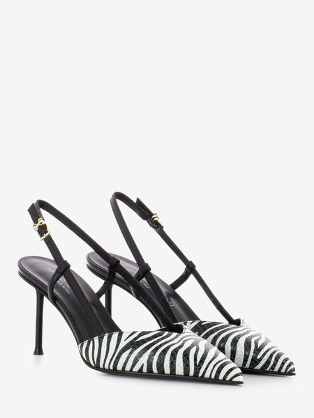 Décolleté Giulia zebra bianco / nero