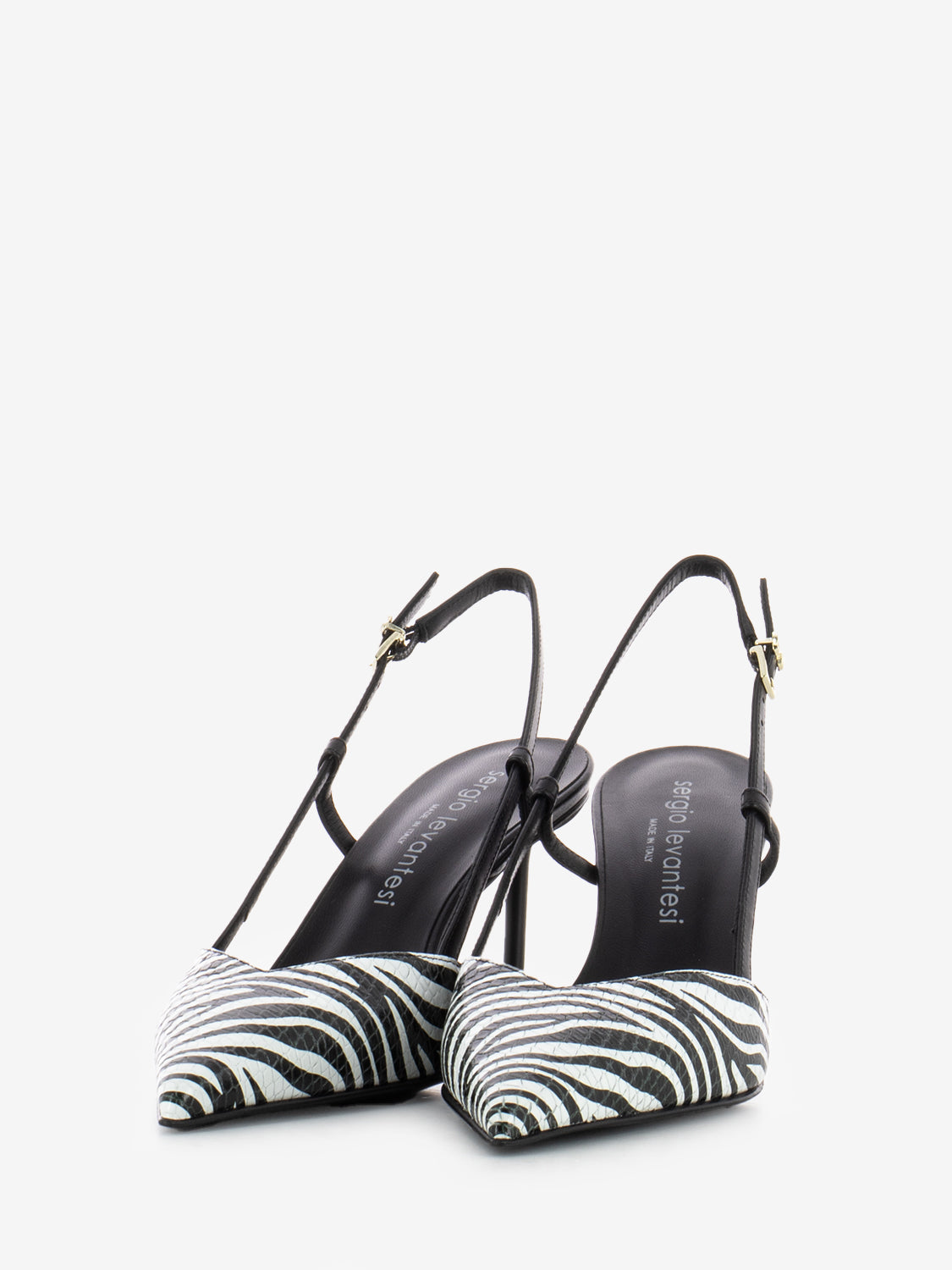 Décolleté Giulia zebra bianco / nero