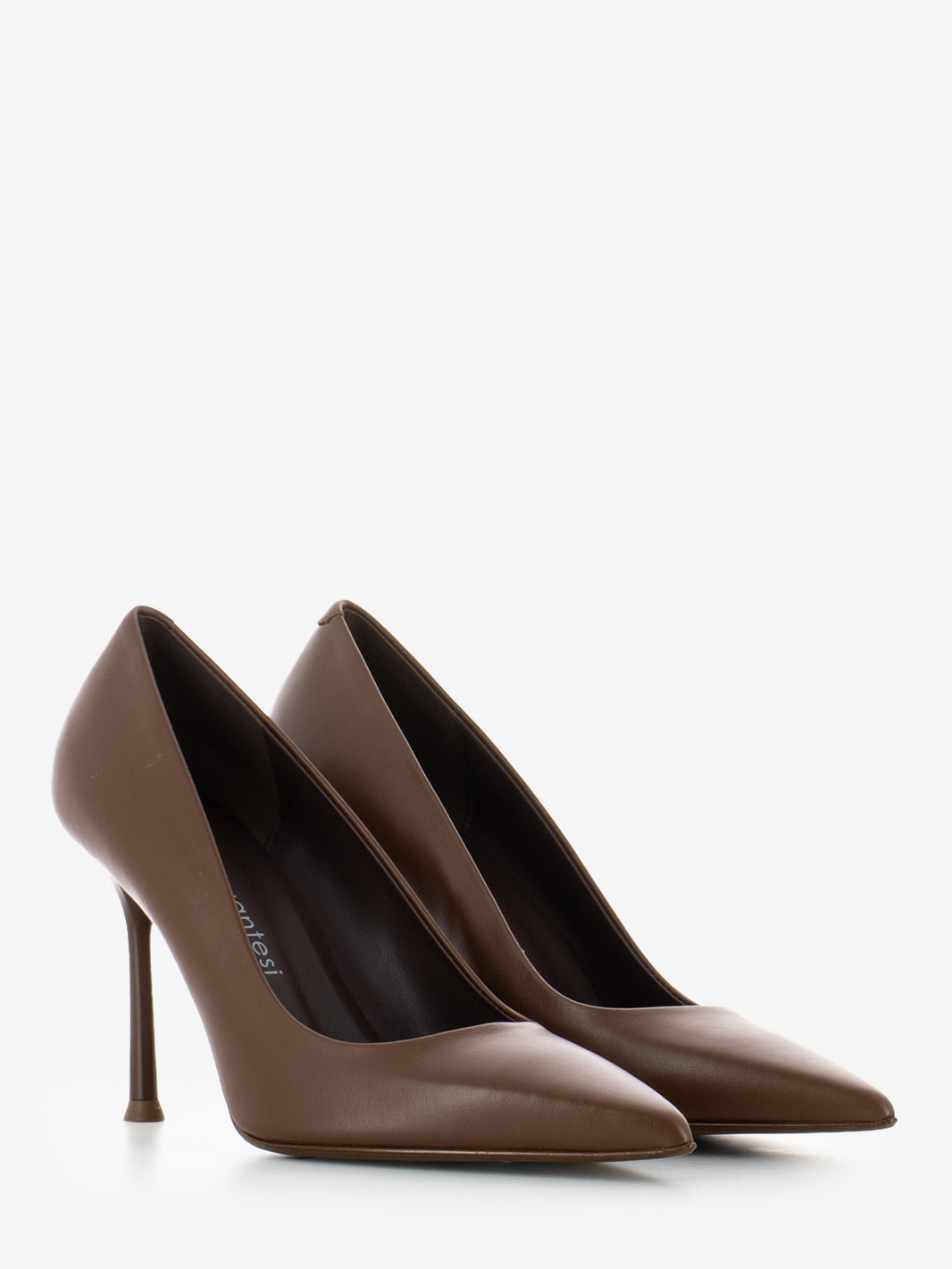 Décolleté liscio in pelle moro
