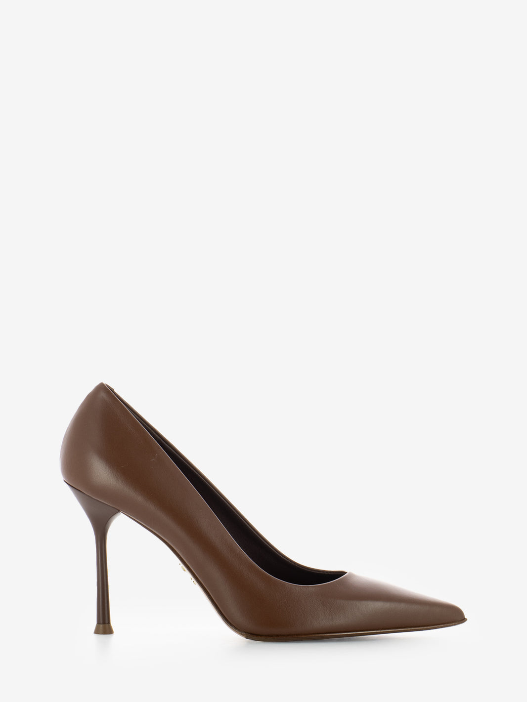 Décolleté liscio in pelle moro