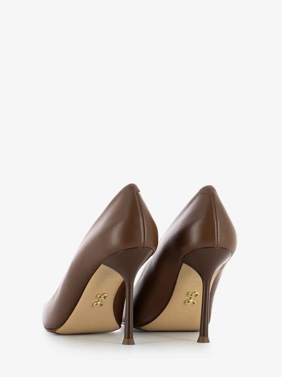 Décolleté liscio in pelle moro